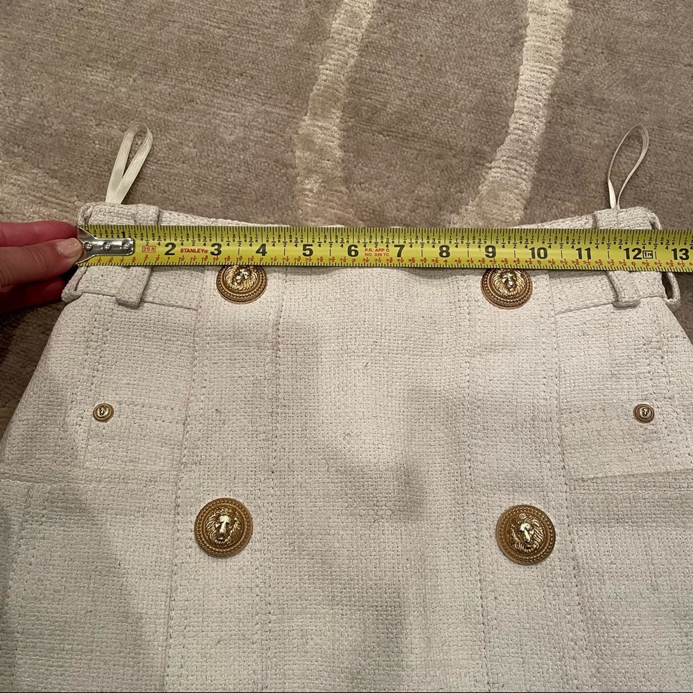 NWOT Balmain Button Front Mini Skirt - Picture 14 of 14